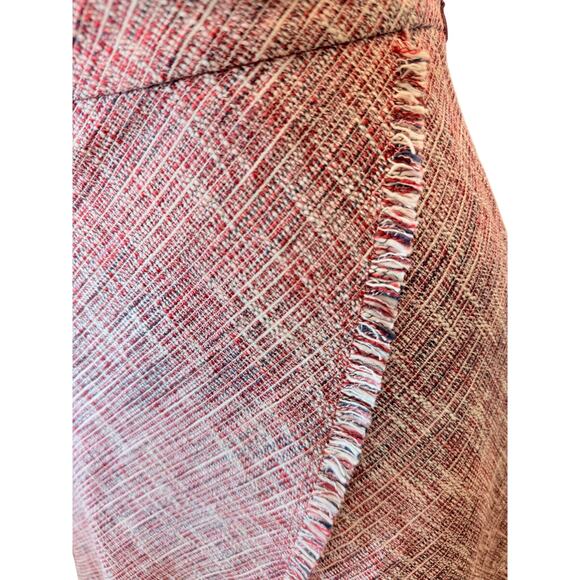 Banana Republic Pink Fringe Tweed Wrap Skirt – Size 12 – NWT - Picture 2 of 11